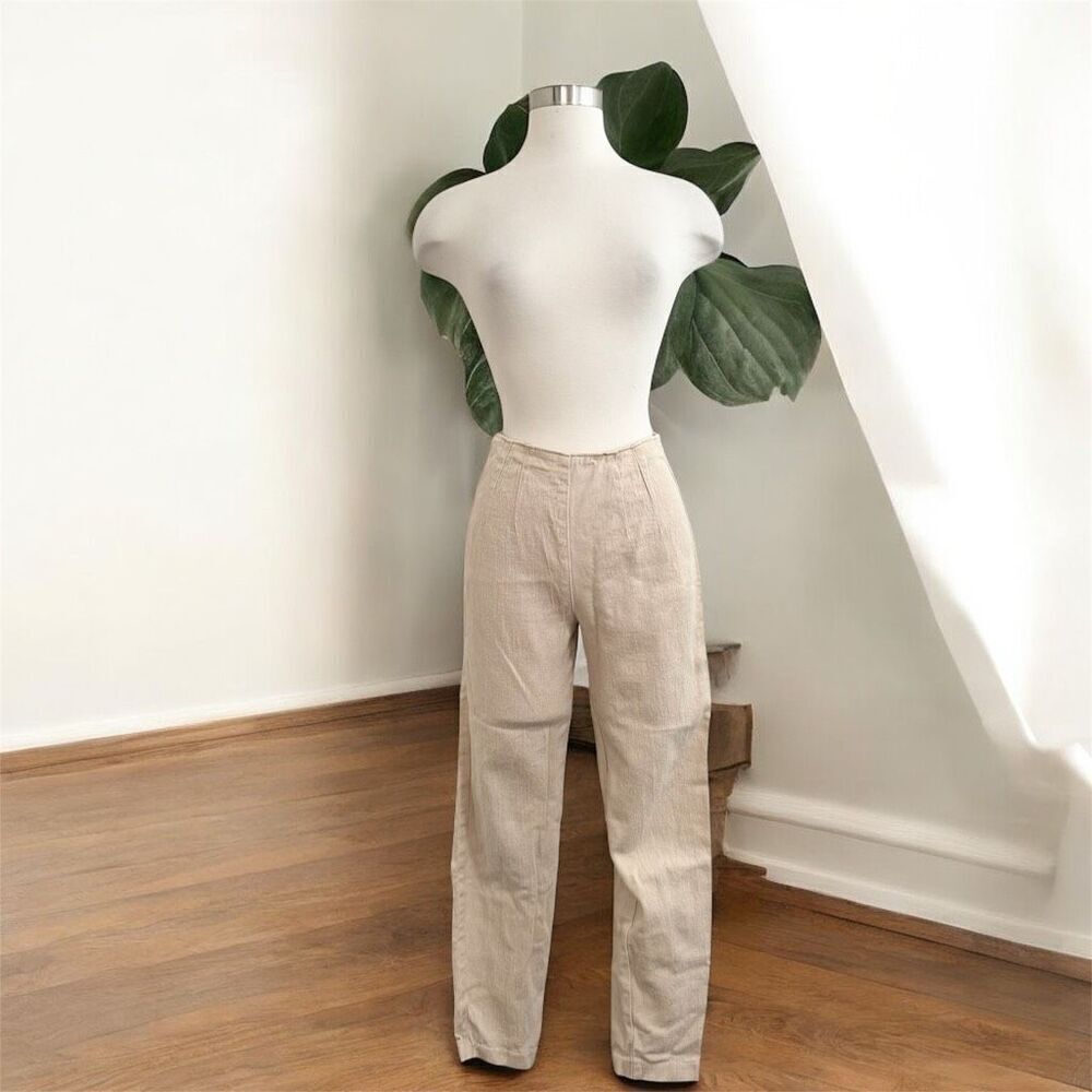 Jou Jou Tan Denim Capri Pants Straight Leg Pedal Pusher Small
